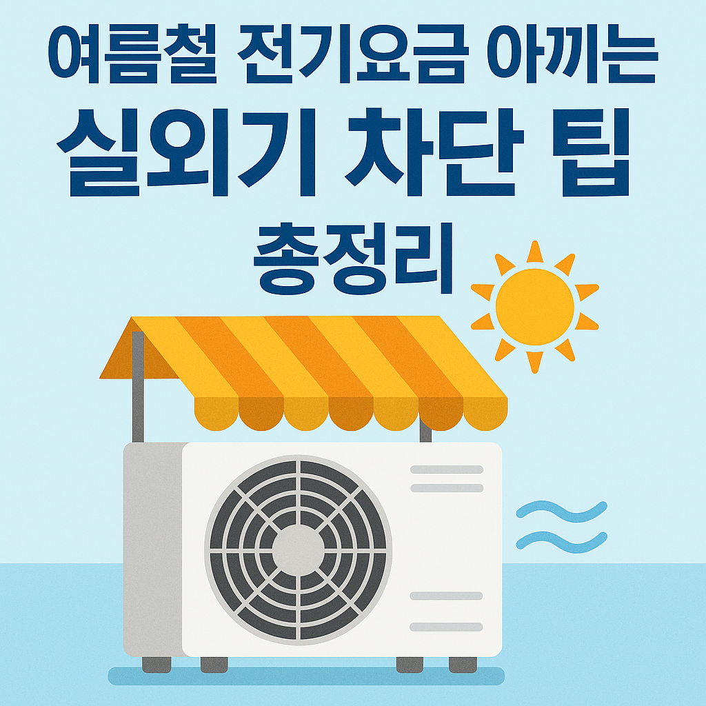 여름철 전기요금 아끼는 실외기 차단 팁 총정리