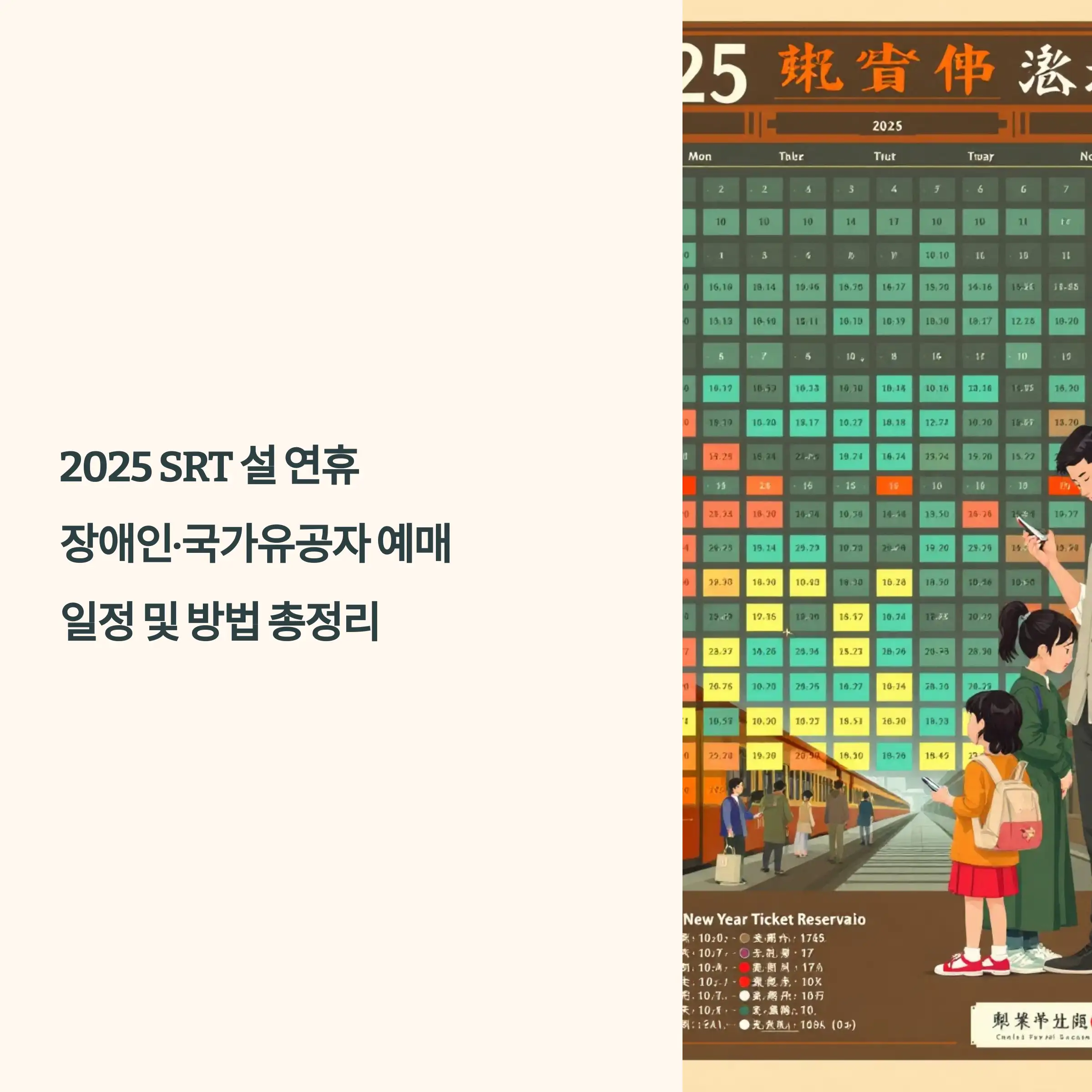 2025 SRT 설 연휴 장애인&middot;국가유공자 예매 방법