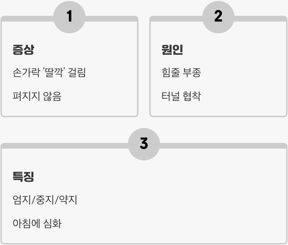 손가락이 &amp;#39;딸깍&amp;#39; 걸리고 안 펴진다면? (방아쇠수지 증후군)