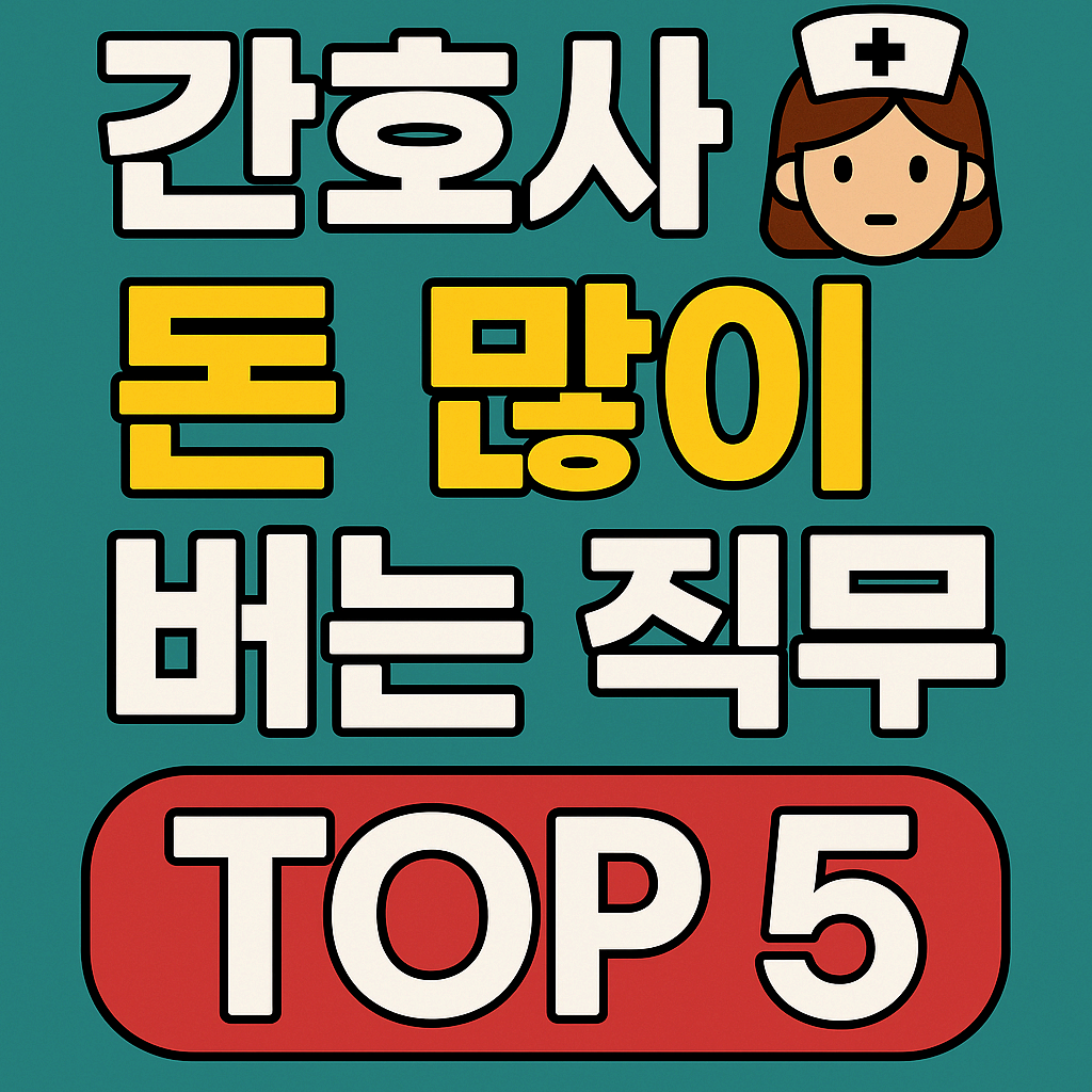 간호사 이직 시리즈 11편: 돈 가장 많이 버는 직무 TOP5