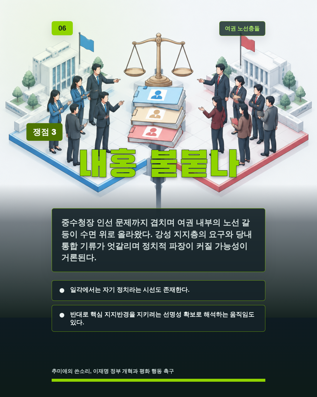 내홍 불붙나