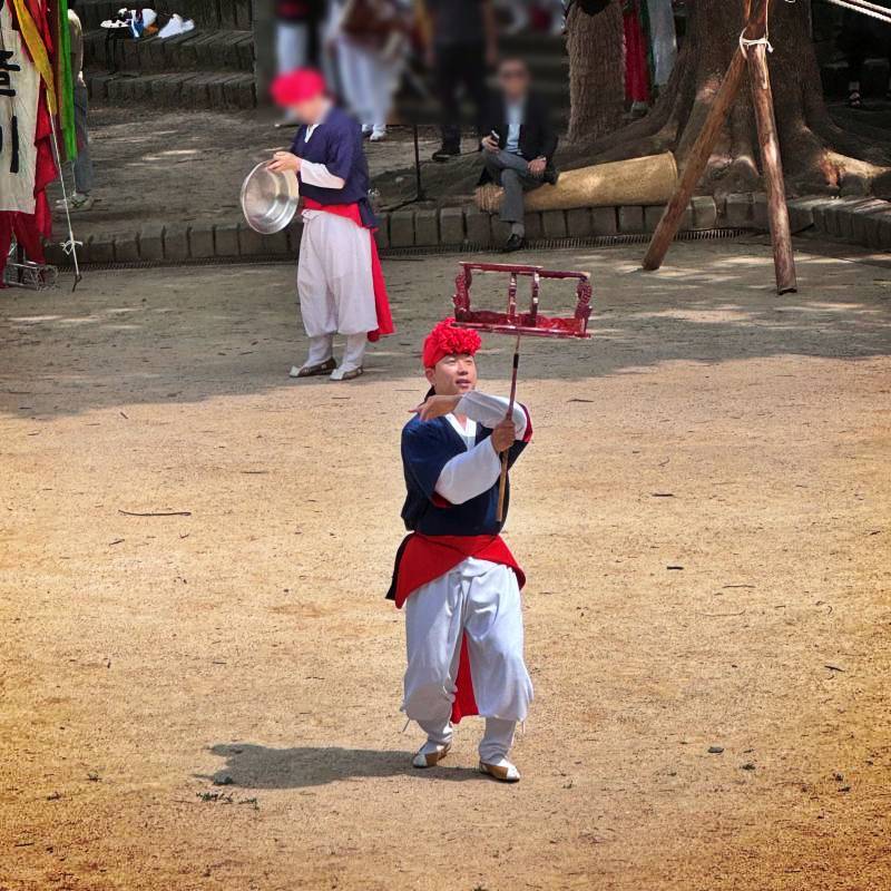솟대쟁이놀이 버나놀이 상 돌리기 