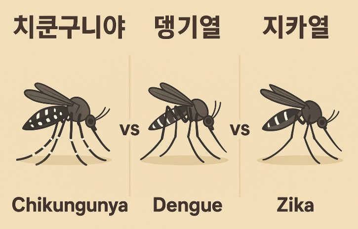 치쿤구니야 vs 뎅기열 vs 지카열증상 사진 관련