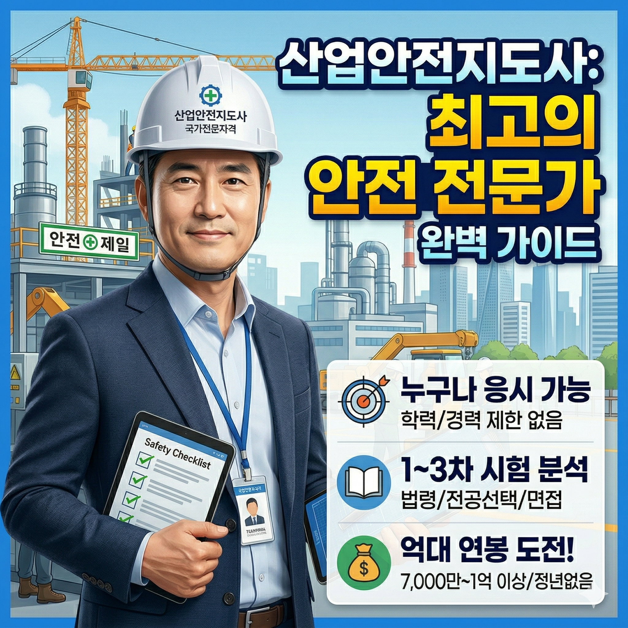산업안전지도사 자격증 취득 가이드: 시험일정 응시자격 연봉 총정리