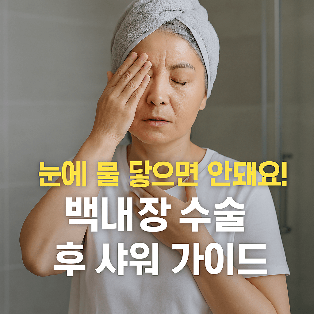 백내장 수술 후 샤워방법