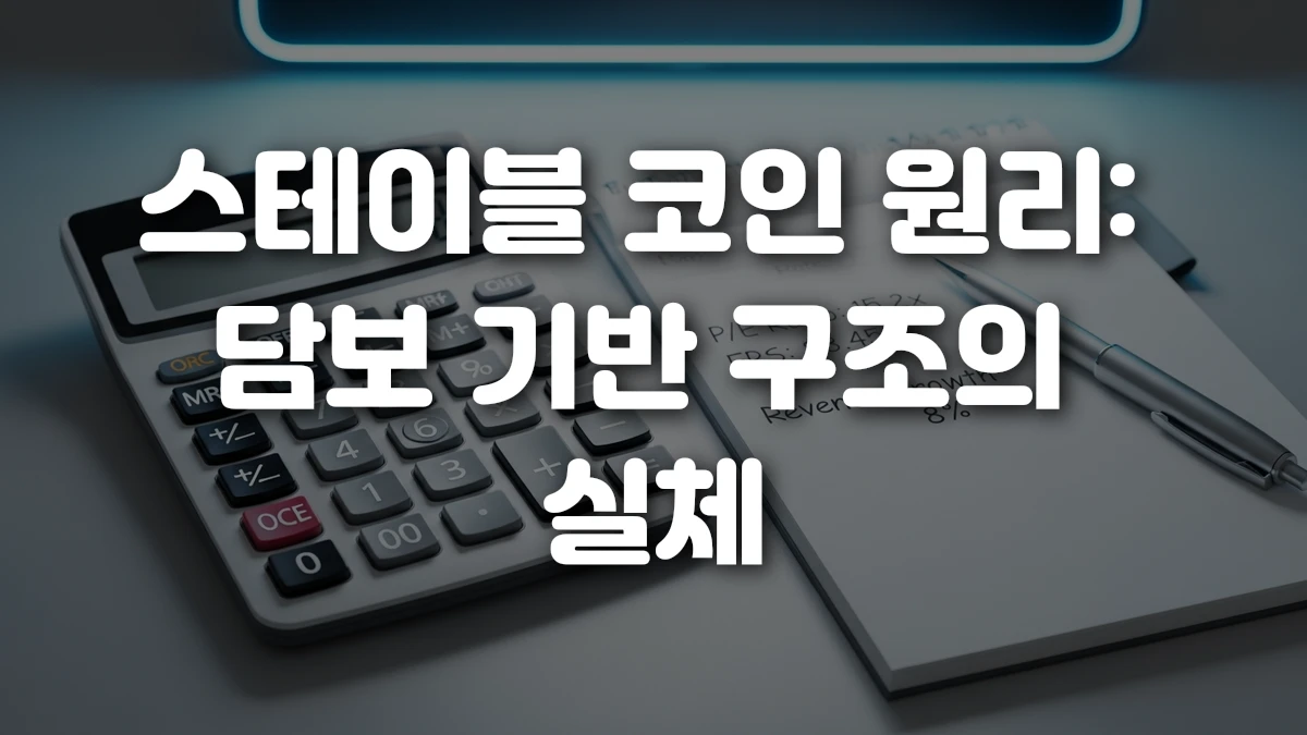 스테이블 코인 원리 담보 기반 구조의 실체