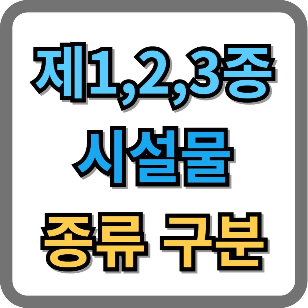 제1종시설물, 제2종시설물, 제3종시설물