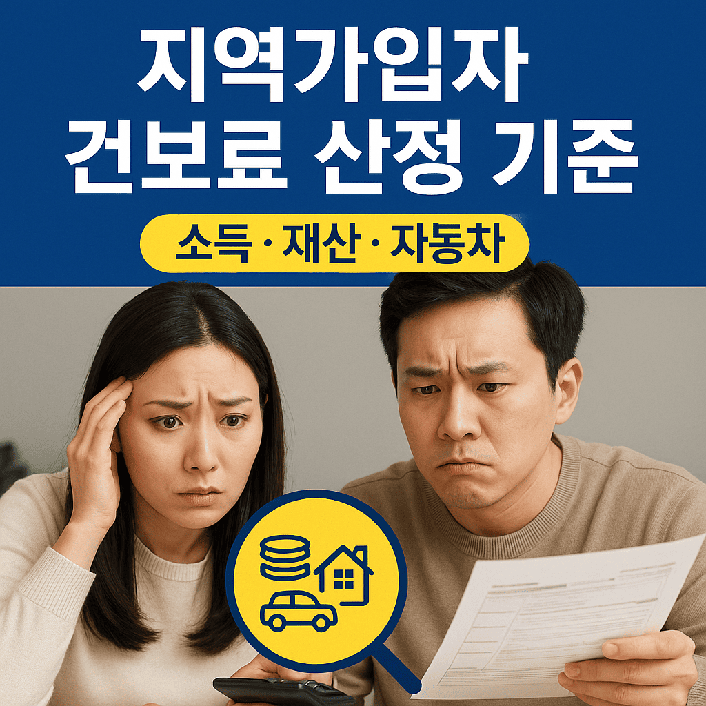 지역가입자 건강보험료 산정 기준 소득, 재산, 자동차 부과체계 완벽 가이드