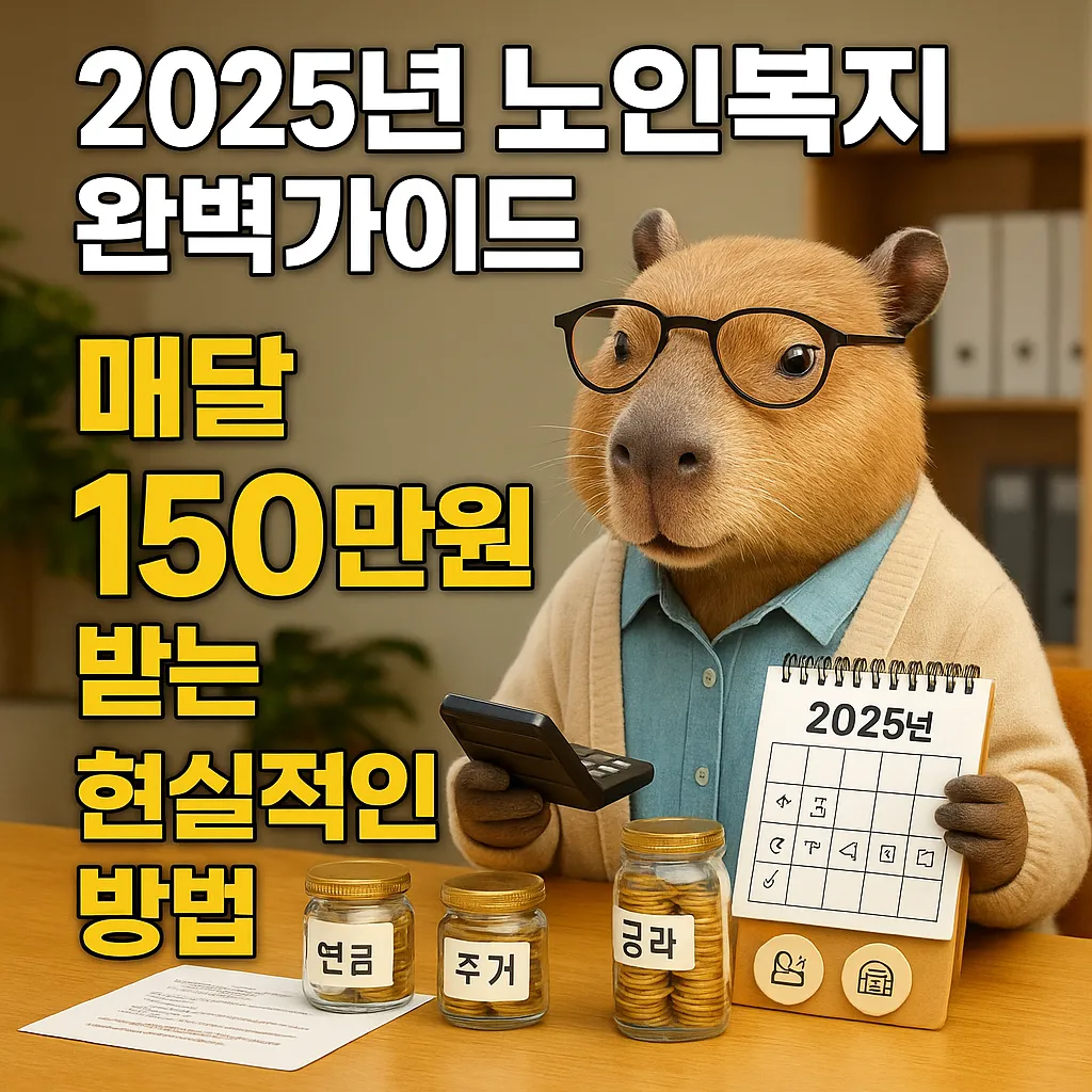 2025년 노인복지 완벽가이드 매달 150만원 받는 현실적인 방법