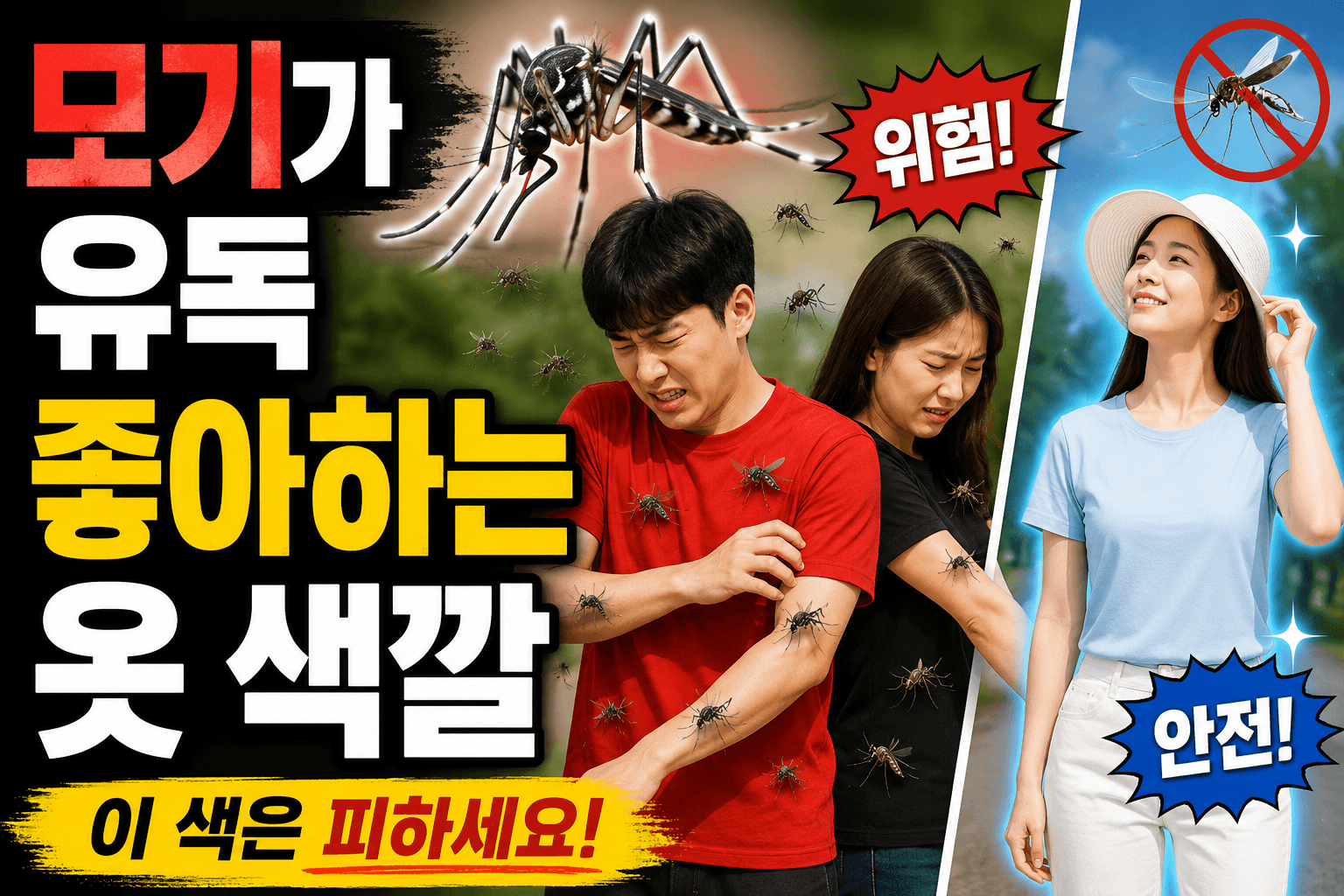 모기 안 물리는 방법 모기가 좋아하는 색과 피해야 할 옷 색깔-썸네일