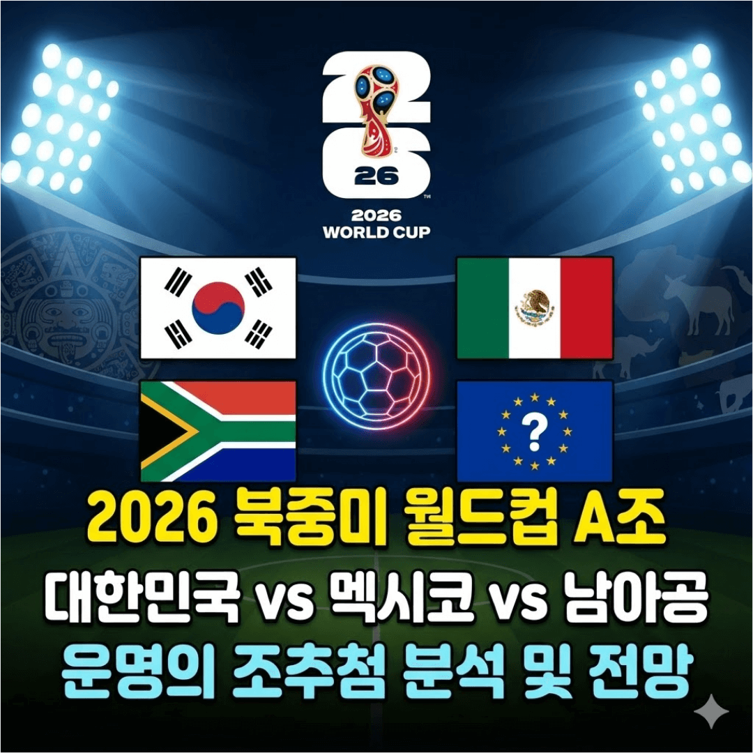 2026 북중미 월드컵 A조 정밀 분석: '꿀조'의 탈을 쓴 승점 전쟁터 (32강 진출 시나리오)