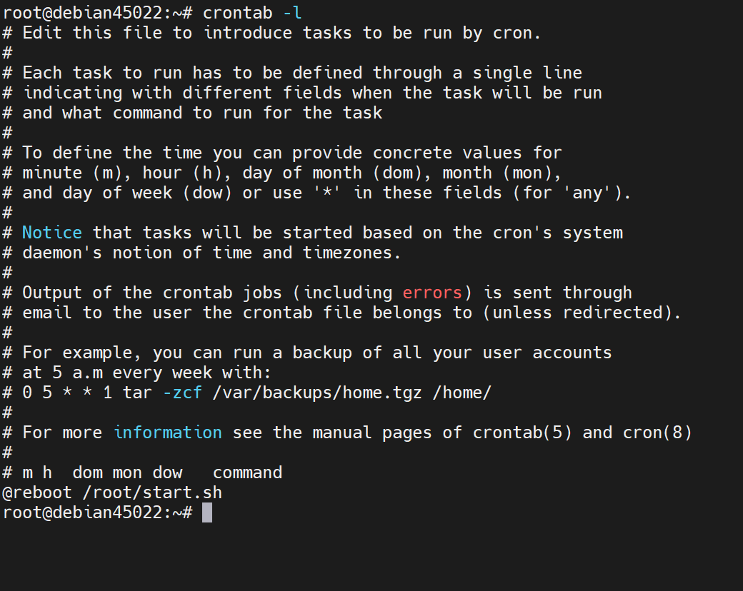 crontab