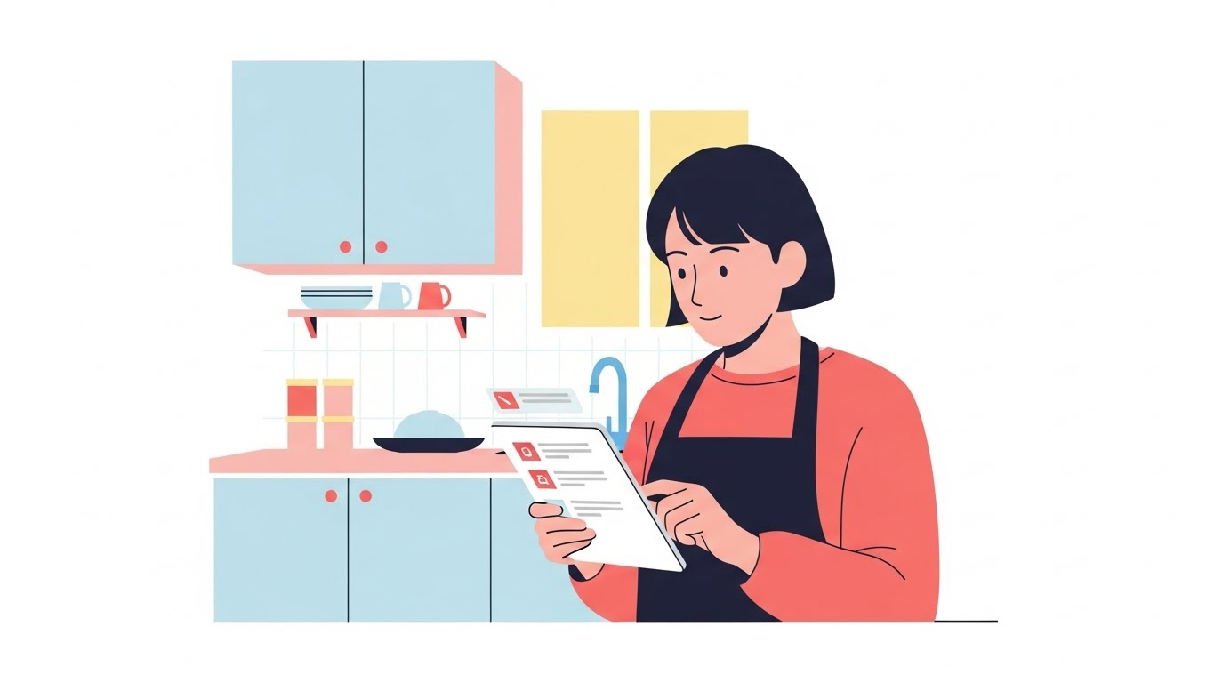 매장 운영 환경을 비교하며 현실적인 준비 과정을 살펴보는 장면입니다