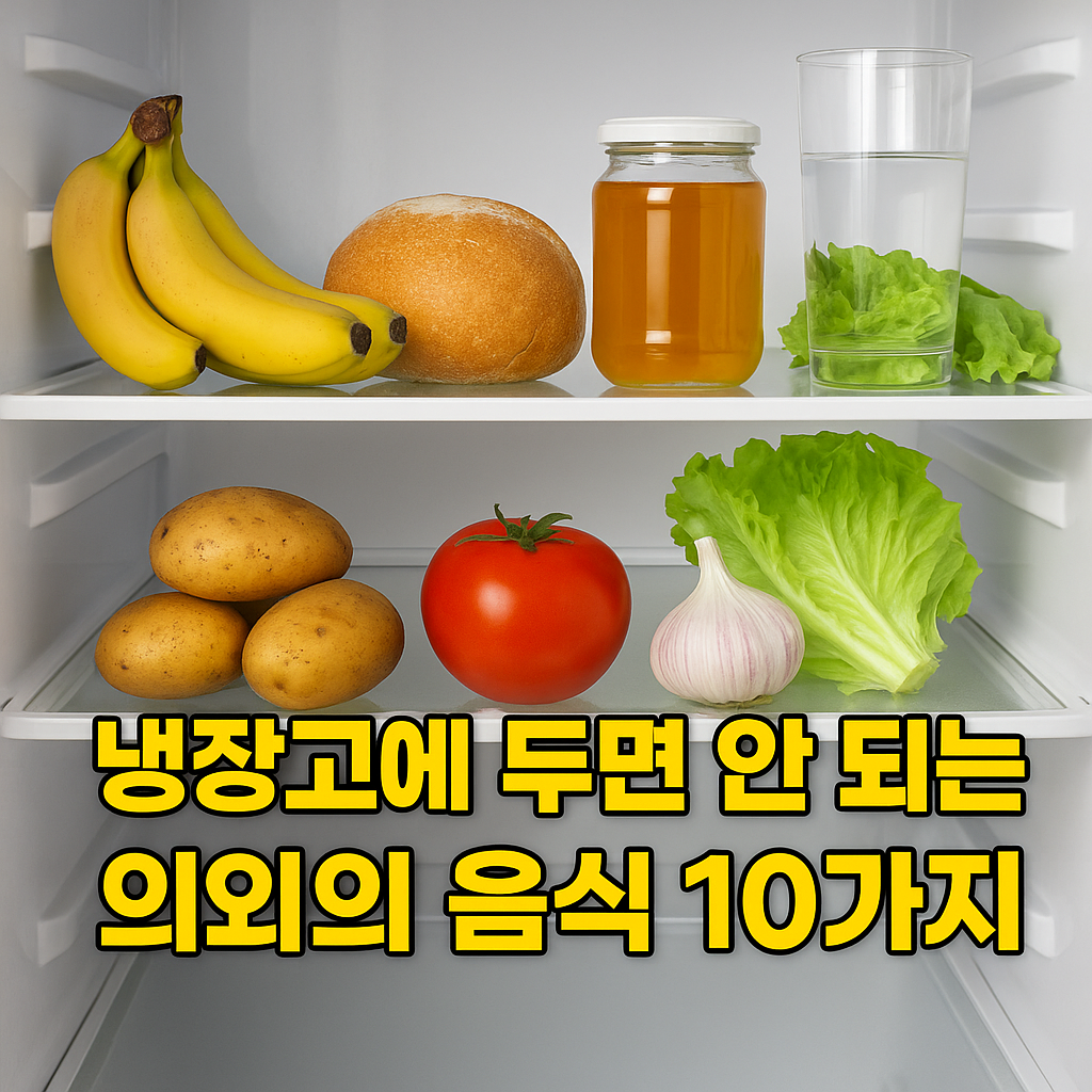 냉장고에 넣으면 안되는10가지