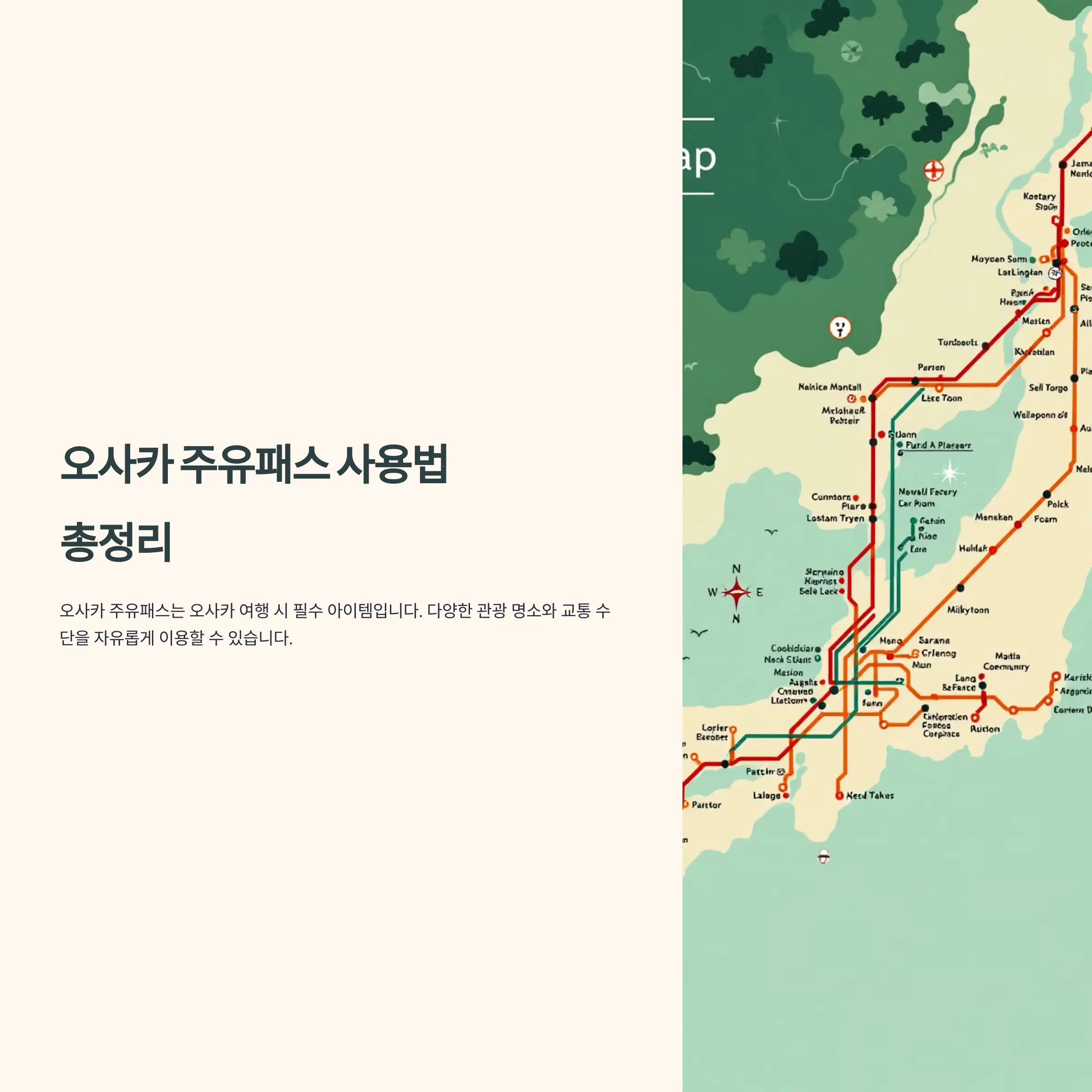 오사카 주유패스 교통 사용법