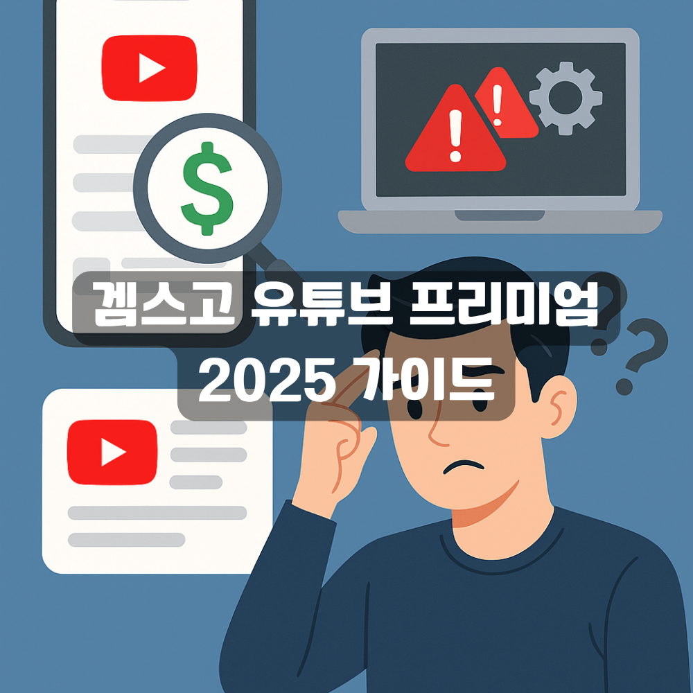 겜스고 유튜브 프리미엄 2025 가이드
