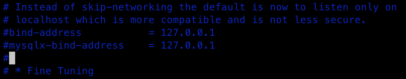 [AWS] EC2에 MySQL 설치하기 - 				
    
    	2. EC2에 MySQL 설치하기
    
 - undefined - 11. mysqld.cnf 수정하기