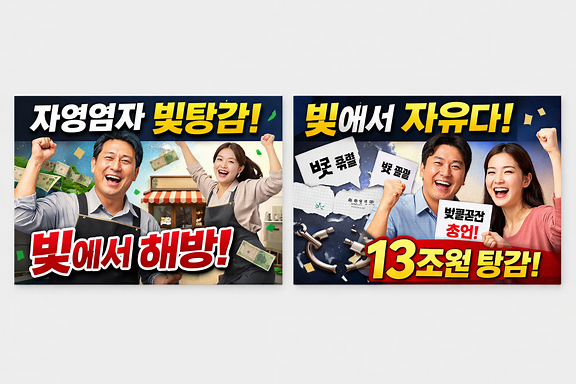 빚탕감받고 기뻐하는 사람들