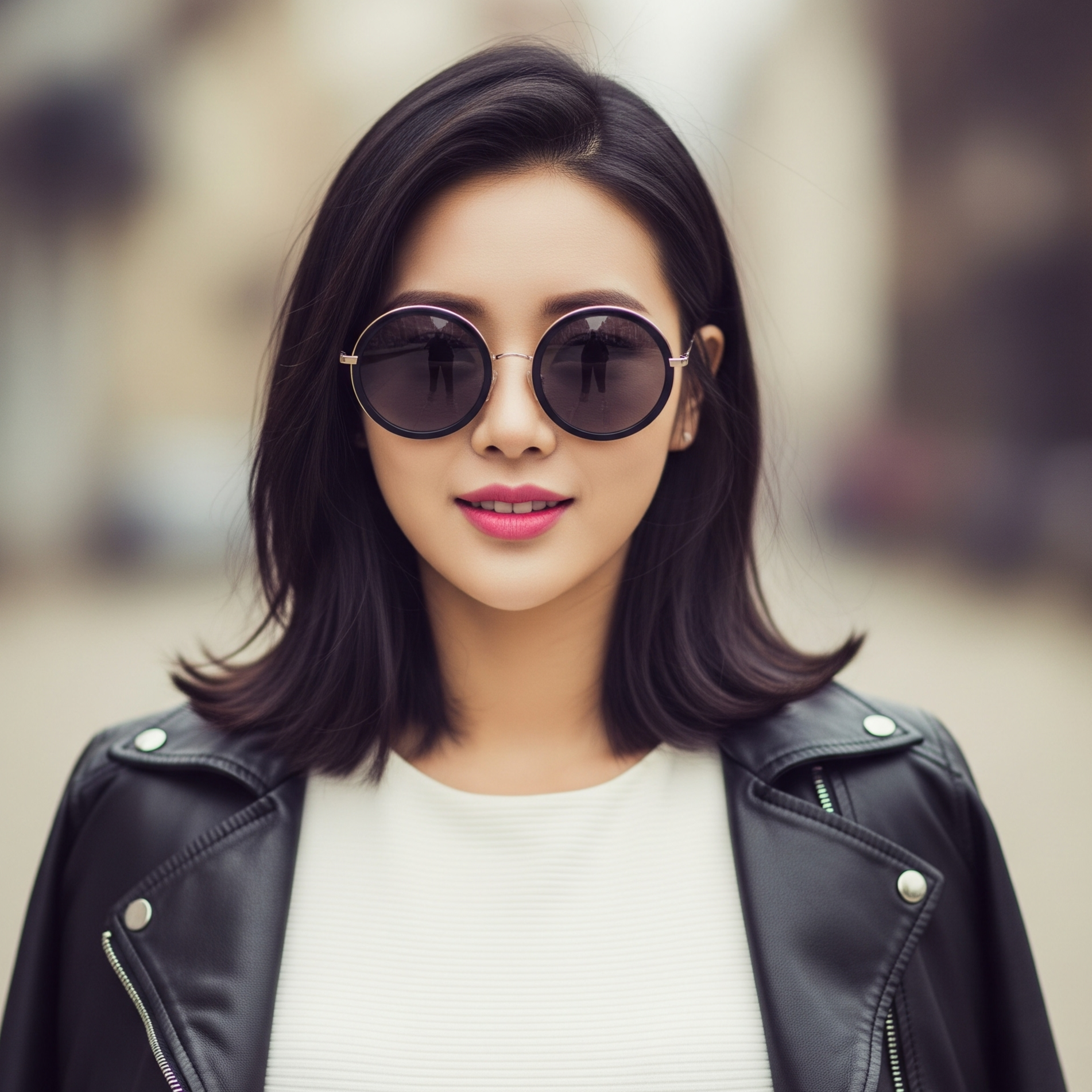 선글라스 종류 라운드 이미지