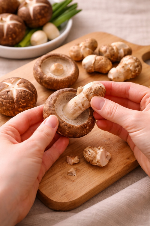 이유식 표고버섯 손질법