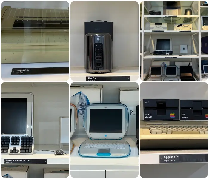 초창기 애플 제품 전시물