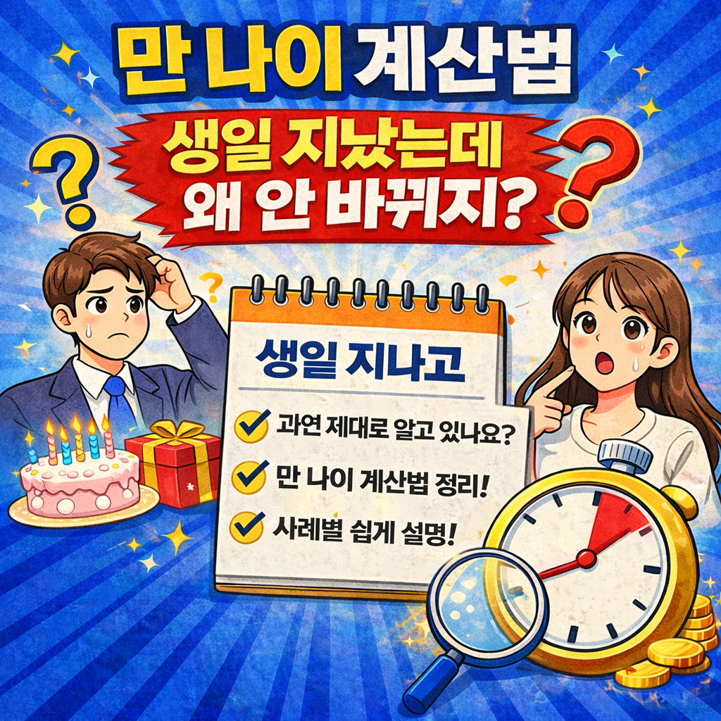 만 나이 계산법, 생일 지났는데 왜 안 바뀌지