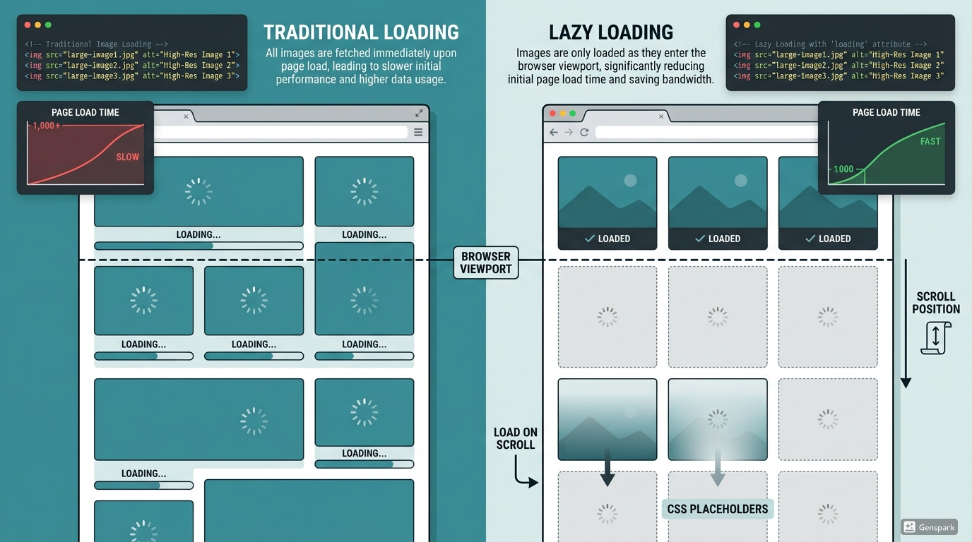 Lazy Loading (LCP, CLS, 스켈레톤 UI)