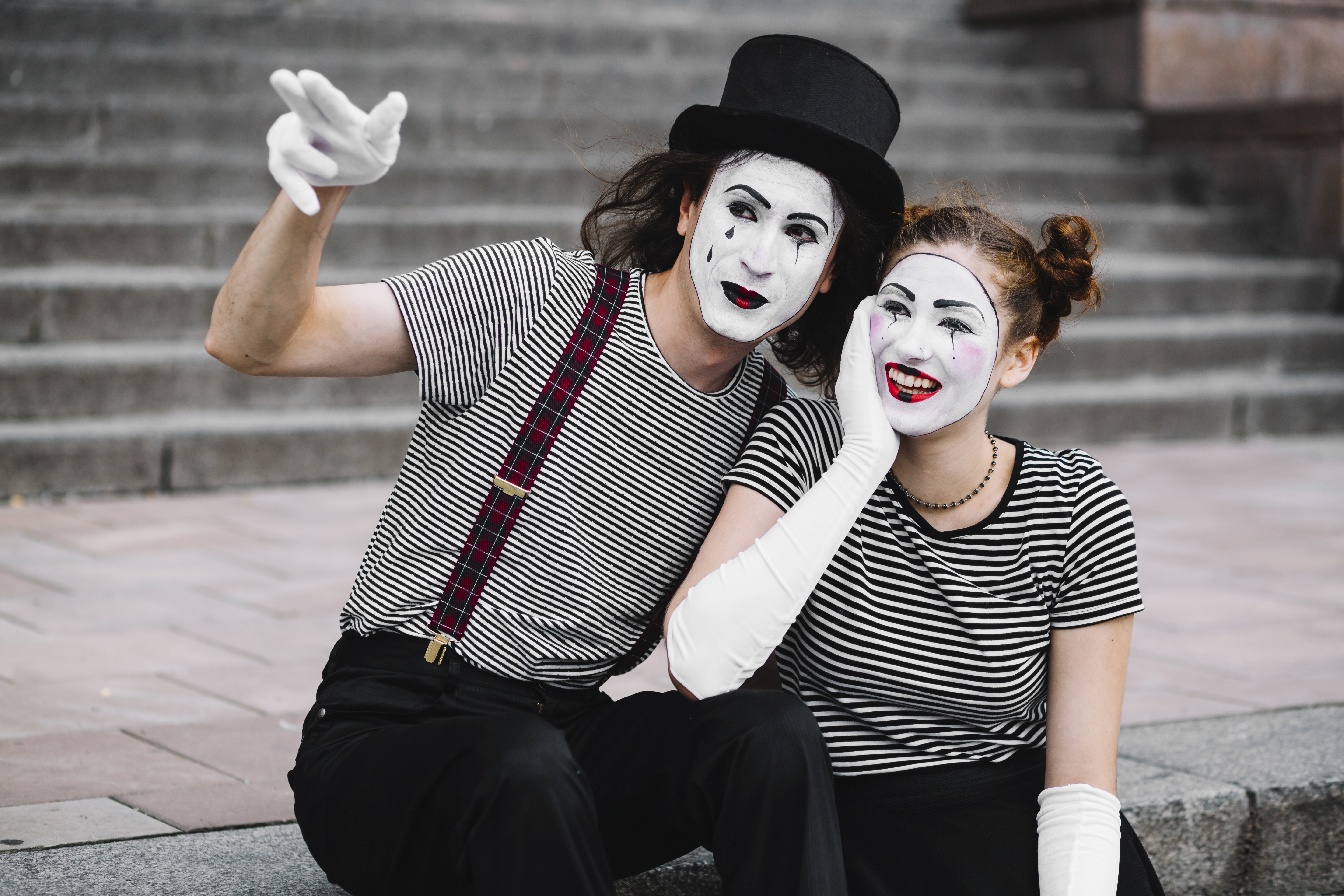 마임 배우 사진 이미지