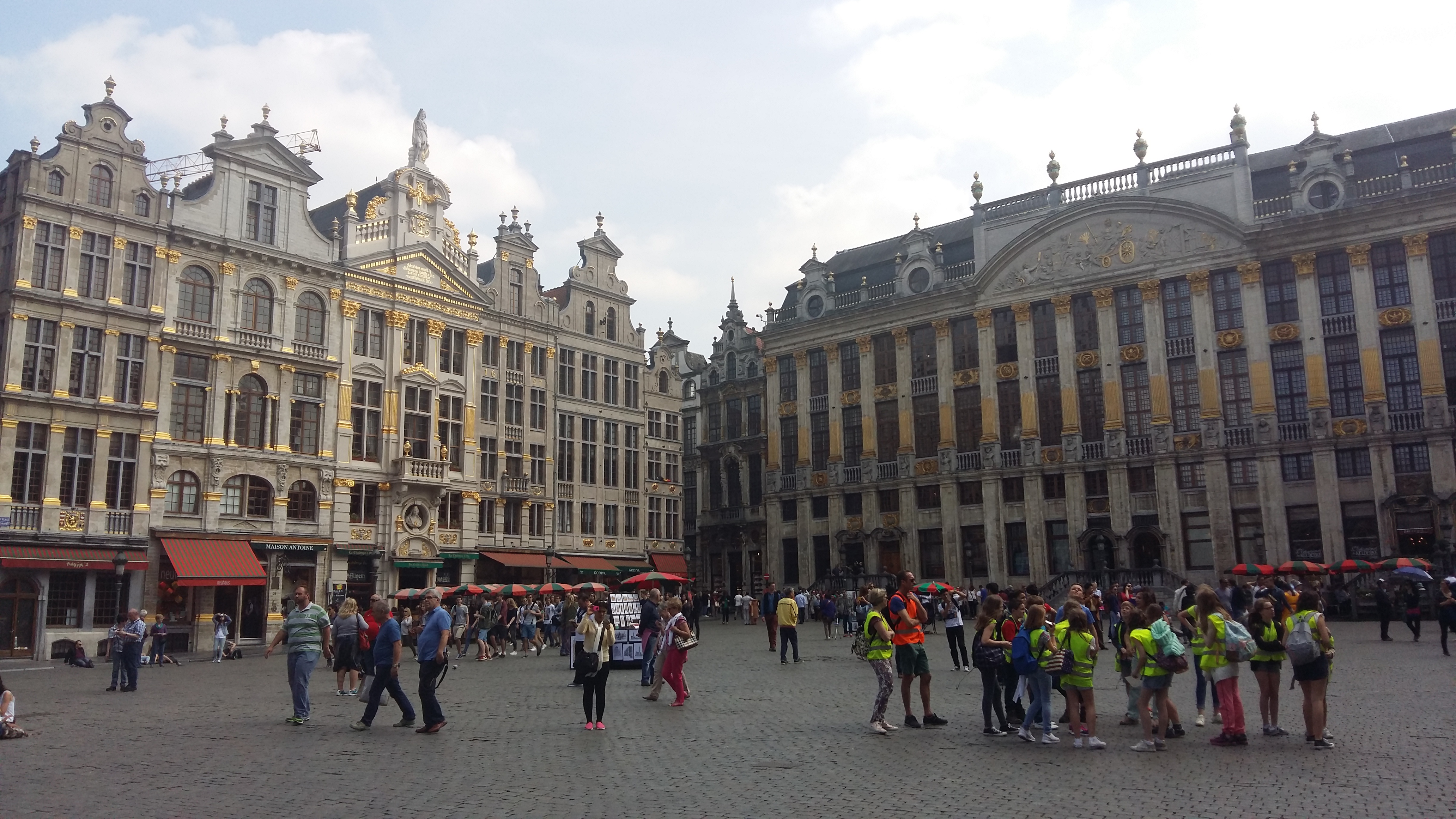 벨기에 브뤼셀 그랑플라스 흐로터 마르크트 하우스와 건물 