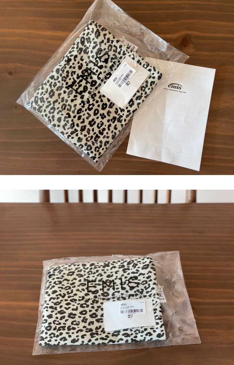 이미스 호피 코듀로이 에코백 아이보리 - 새상품