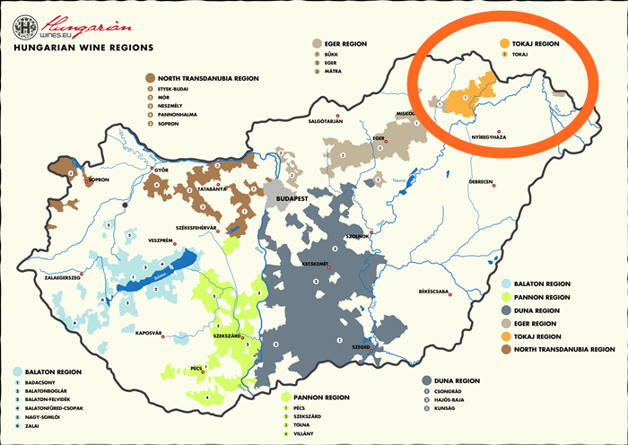 헝가리-와인-지도