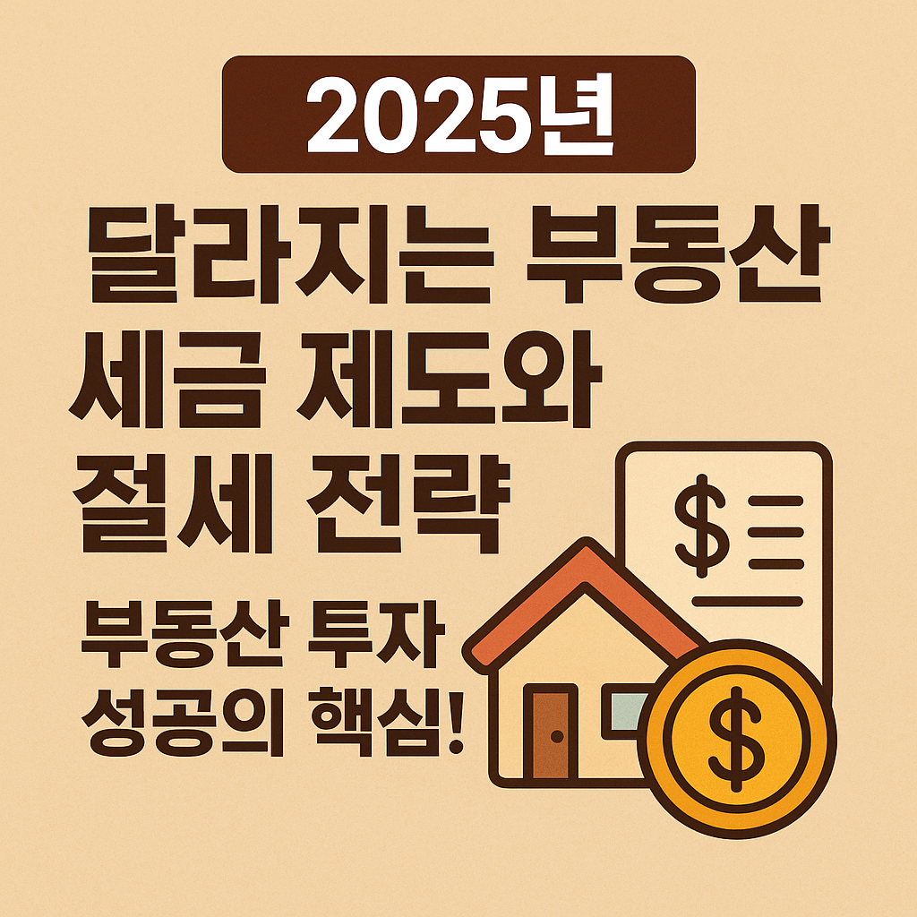 2025년 달라지는 부동산 세금 제도와 절세 전략