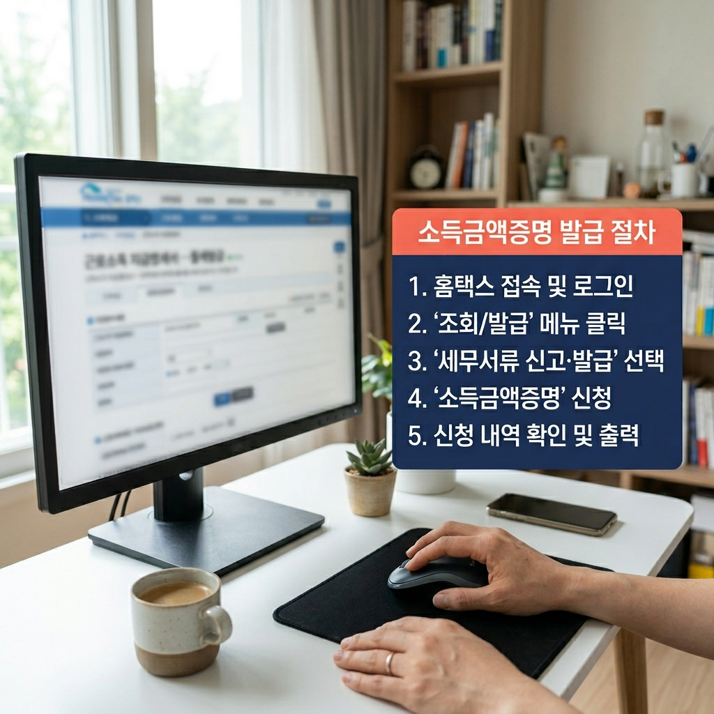 국세청 홈택스에서 대학생 소득금액증명원 발급하는 3단계 가이드