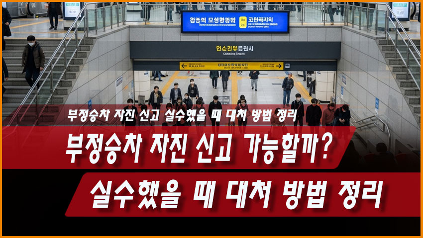 부정승차 자진 신고 가능할까? 실수했을 때 대처 방법 정리