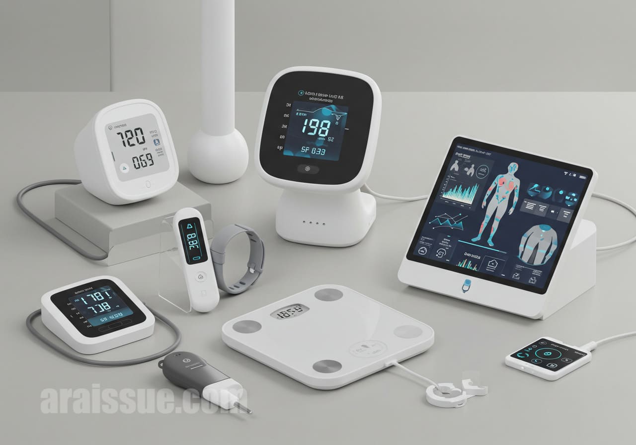 AI 디지털 헬스케어 기기와 스마트 시스템의 다양한 종류, 현대적인 환경에서 건강 관리 기기들