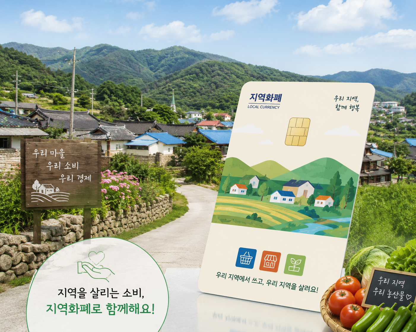 농어촌 기본소득 월 15만 원 지역사랑상품권 지원