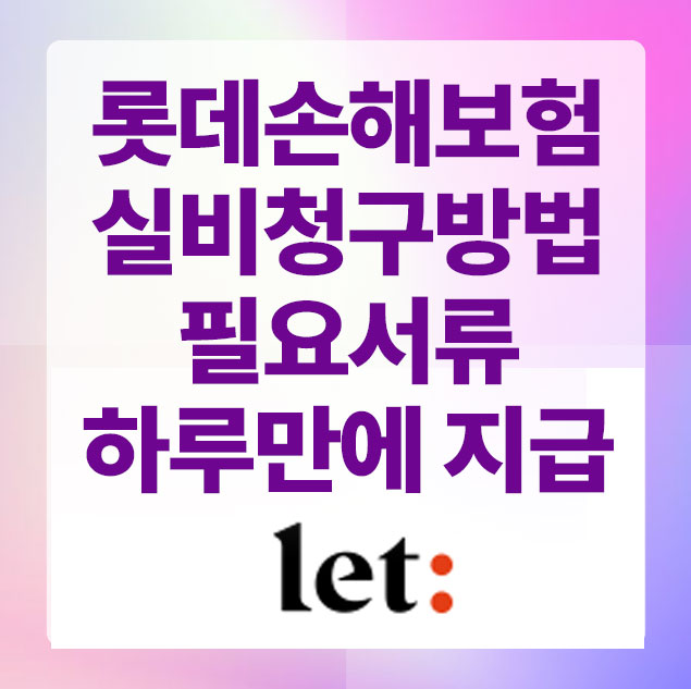롯데손해보험청구