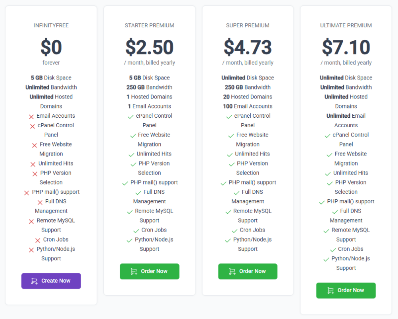 무료호스팅 선택