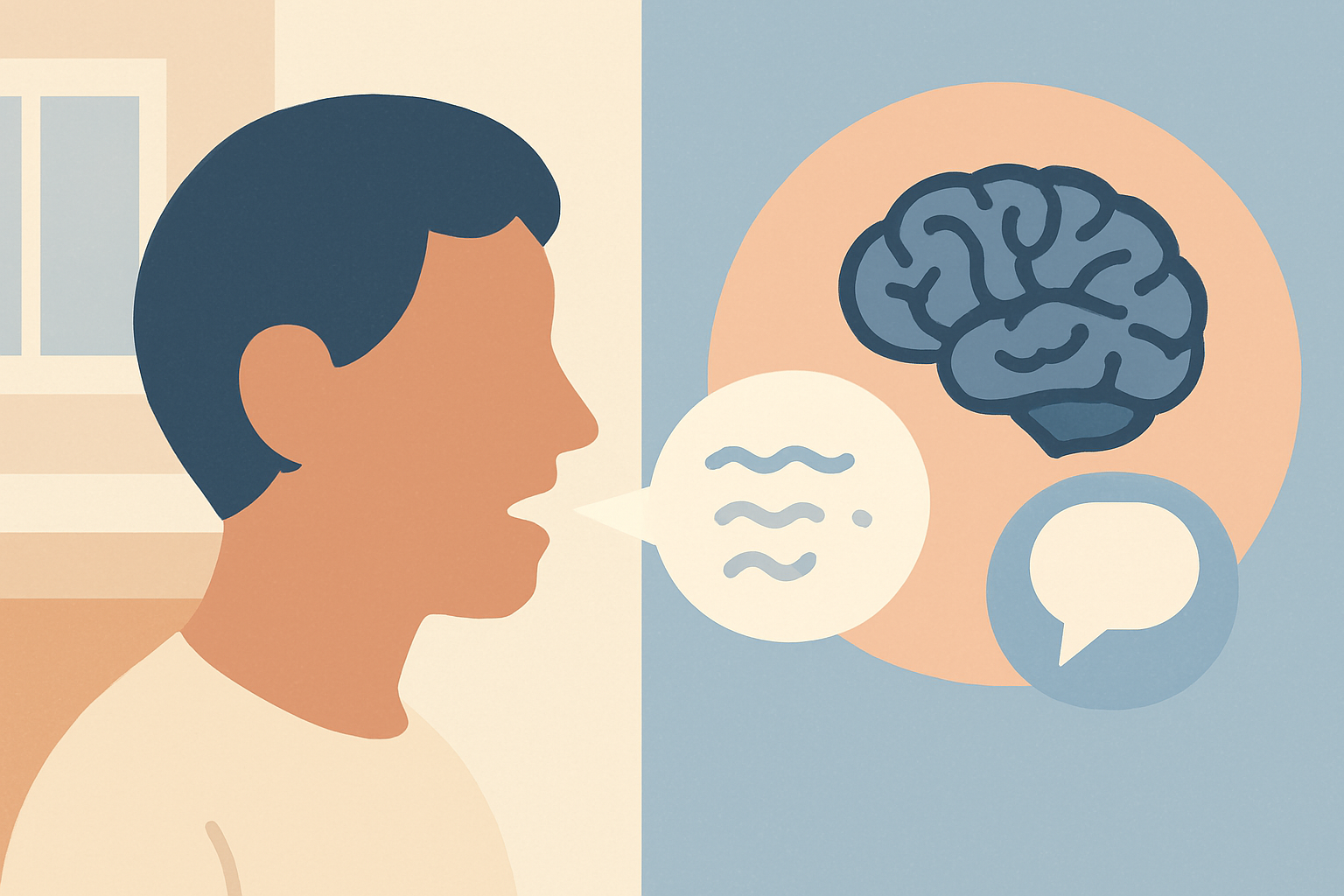 언어 장애가 나타난 초기 뇌졸중 증상 모습