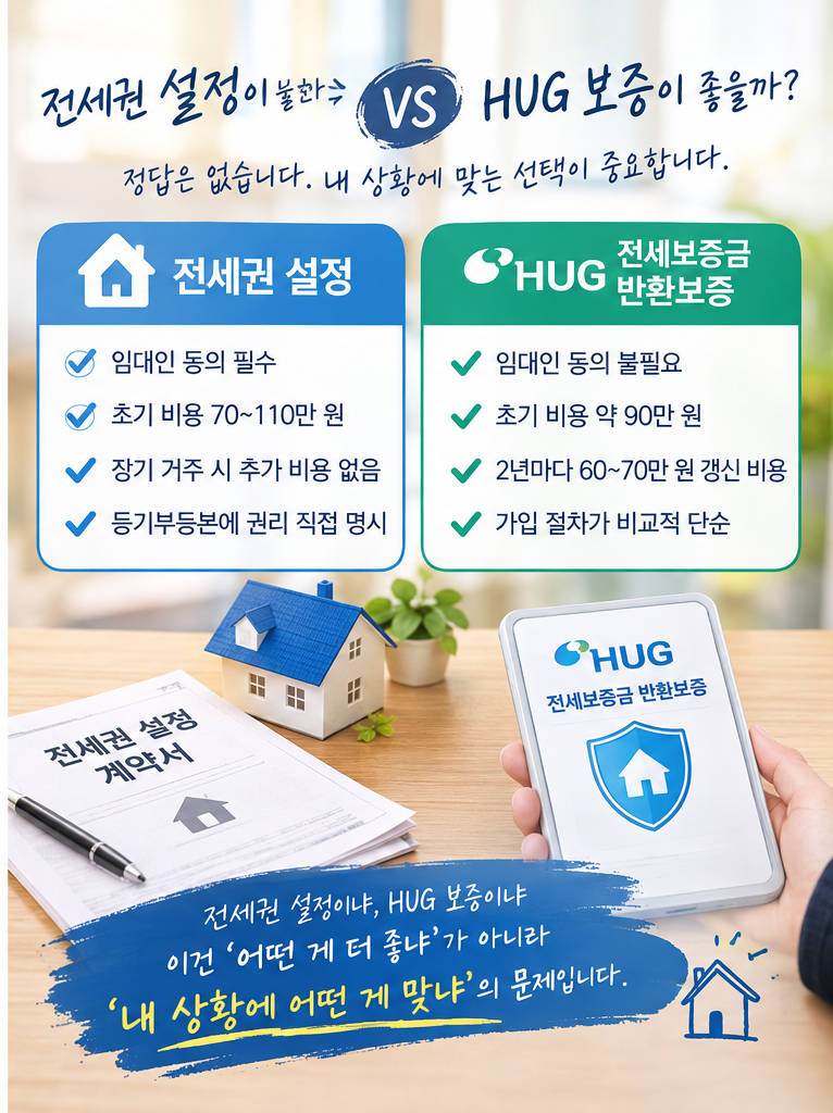 전세권설정&amp;전세보증금반환보증 무엇이 더 좋을가?