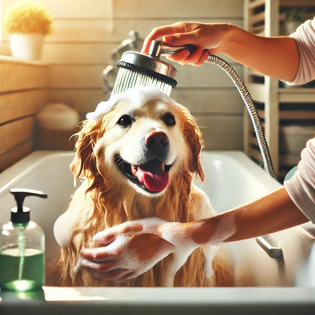 강아지 샴푸 없을때