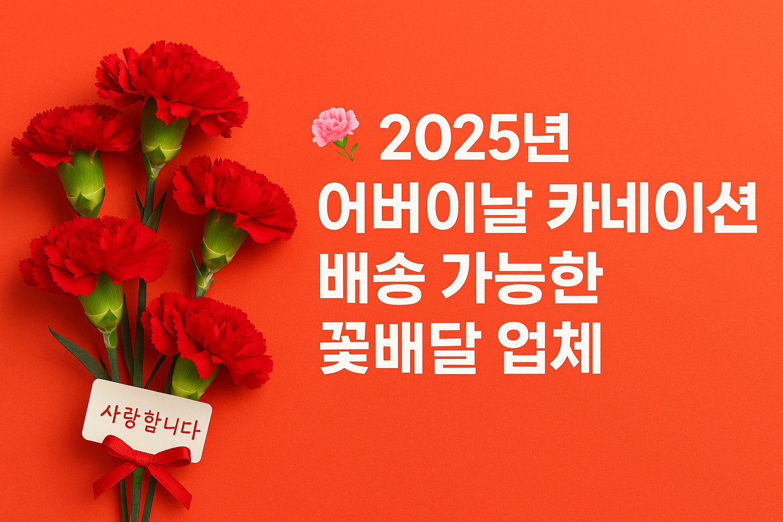 💐 2025년 어버이날 카네이션 배송 가능한 꽃배달 업체 종합 안내– 생화, 화분, 조화, 건강세트 구성 / 5월 8일 도착 보장 / 고객센터 포함