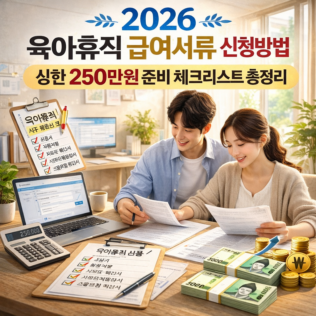 2026 육아휴직 급여서류 신청방법 상한 250만원 준비 체크리스트 총정리