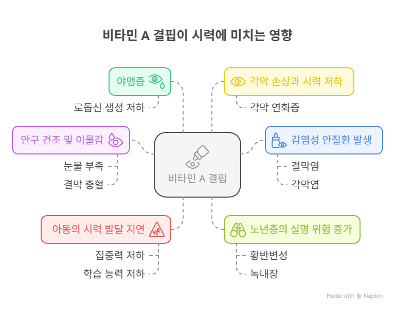 비타민a 결핍이 시력에 미치는 영향