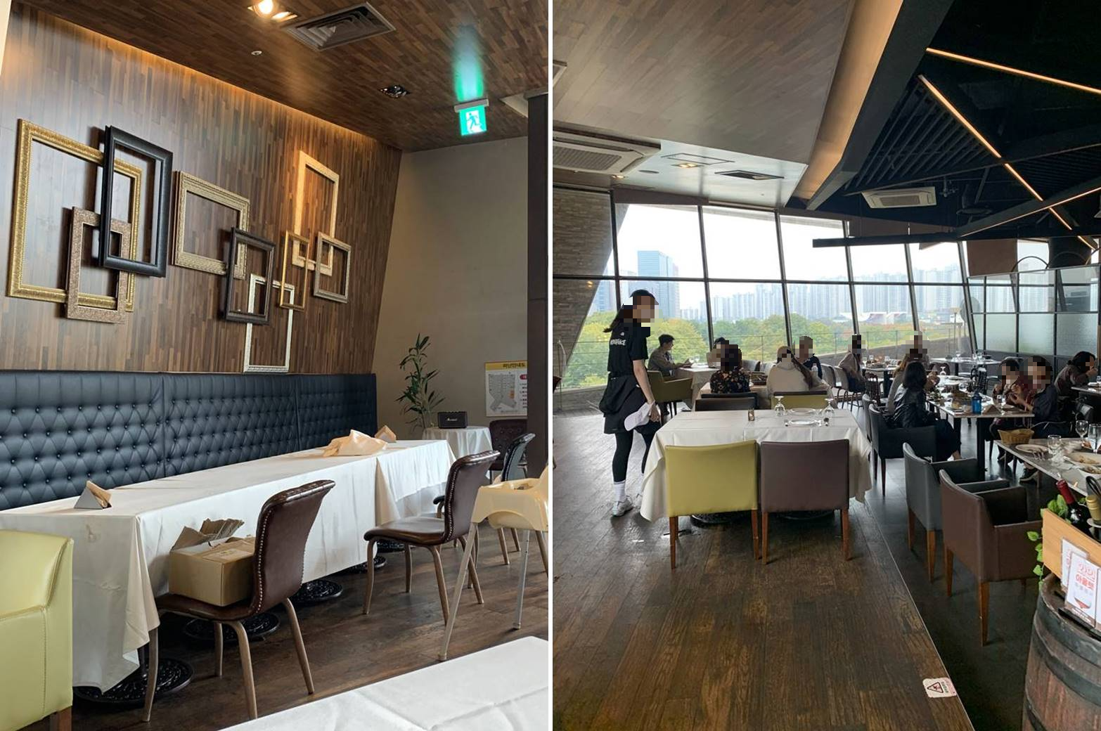 벽쪽 자리 및 전체적인 내부 모습