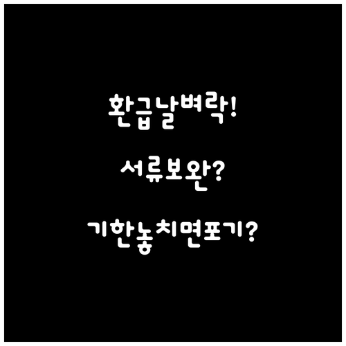 가전 환급 서류 보완 기한도 놓치면 ..