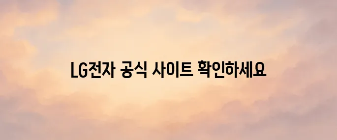 LG전자 홈페이지 바로가기