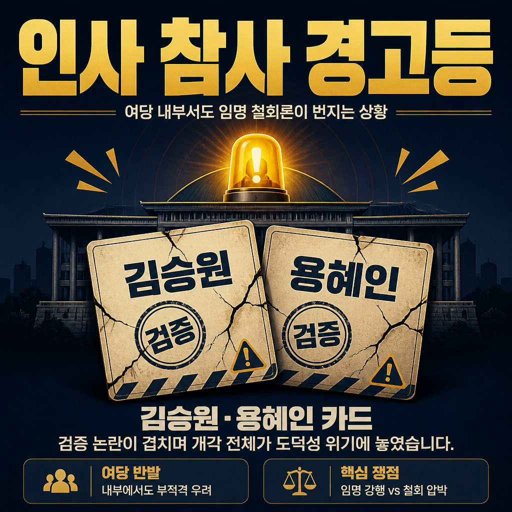 인사 참사 경고등