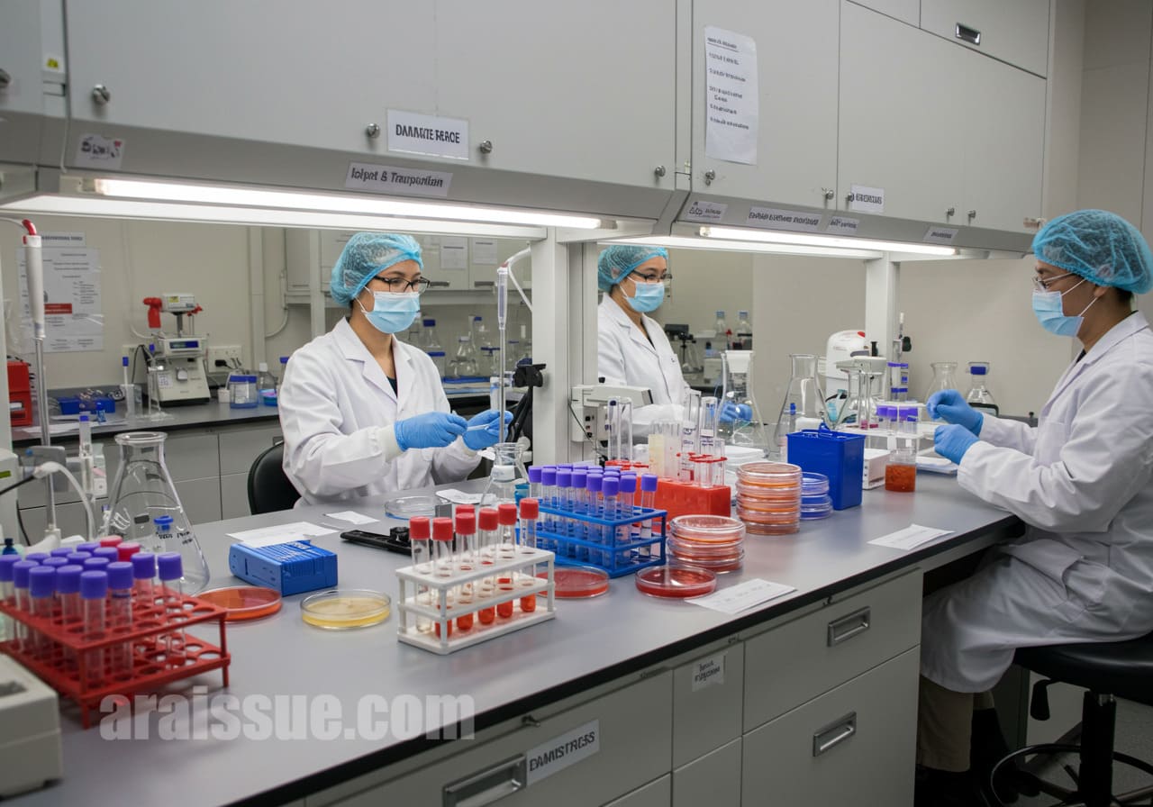 췌도이식 실험이 진행되는 첨단 연구실 모습