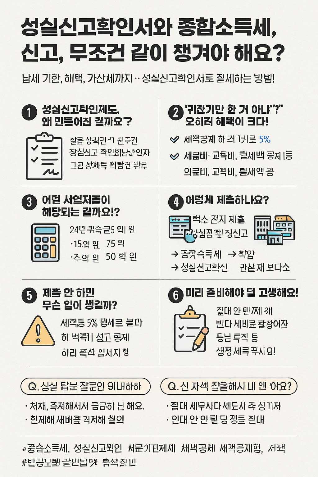 성실신고확인서와 종합소득세 신고, 무조건 같이 챙겨야 해요?